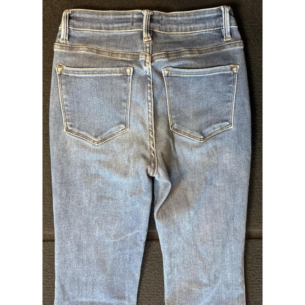 VERVET BLUE Womens 26 High Rise Flare Bell Bottom Stretch Jeans Light Blue - Picture 7 of 13